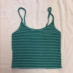 American Eagle Striped Green Women's Top